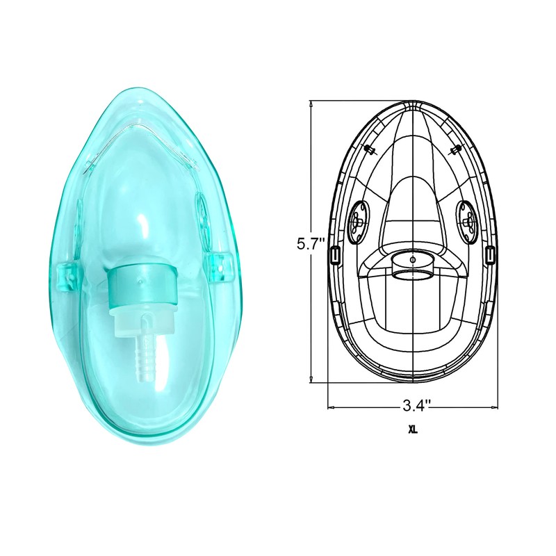 4 Pack Oxygen Mask for Face Adult with 6.6' Tube