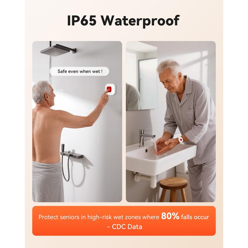 PILSAMAS WiFi Caregiver Pager Smart Call System - Display Caller