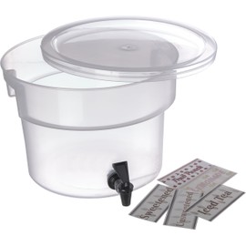 Carlisle FoodService Products Dispensador de bebidas redondo de plástico, 3 galones, translúcido