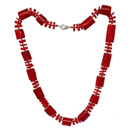 Treasure Bay Stunning Womens Red Coral Necklace