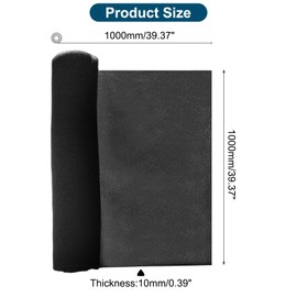 PATIKIL 39" x 39" x 0.4" Air Conditioner Filter Replacement, Washable Reusable Cut to Fit Foam Filter Air Filter for RV AC Vent Window Purifiers Computer, 40PPI