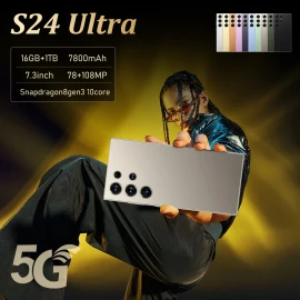 S24Ultra Cross-Border Smart Export Mobile Phone True 4G Android 15.0 Deca Core 120W English Ozone Spot Delivery Aliexpresscolor: Beige, plug: UK, ram: 12g, storage capacity: 512 GB