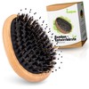 lampox - Bamboo Hair Brush with Boar Bristles Head Massage