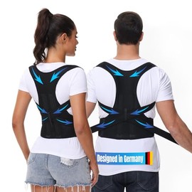 Posture Corrector for Men and Women, Back Support Belt, Posture Corrector, Adjustable Posture Trainer, Back Strap for Shoulder, Neck (L)