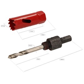KOTARBAU Hole Saw 19 mm HSS with Pilot Drill Hole Cutter Drill Bit Circular Saw Ring for Metal, Stainless Steel, Wood, Plastic