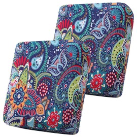 Smiry Printed Couch Cushion Covers, Stretch Sofa Cushion Covers Replacement, Non-Slip Sofa Seat Cushion Slipcovers, Soft Couch Covers for Indoor and Outdoor (2 Pack, Blue Green)