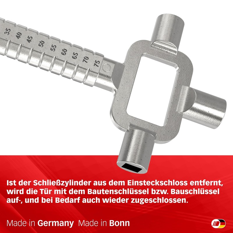 Multipick Universal Key Short [Made in Germany] Construction Key –