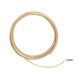 Vaessen Creative Filo di Ferro Modellabile da 5 m x 2 mm Light Gold – Filo Flessibile per Creazioni Floreali, Realizzazione di Gioielli e Modellismo