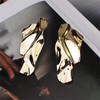 Geometric Texture 3D Large Metal Simple Modern Ripple Crumpled Earrings