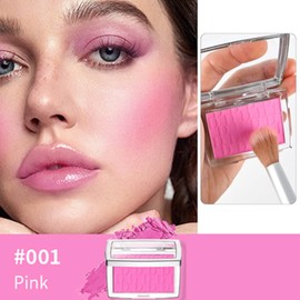 Powder Blush, Radiant Glow Face Blusher, Highly Pigmented and Buildable, Long-Lasting Sweat-Resistant, Ultra Fine Lightweight Texture, Pink