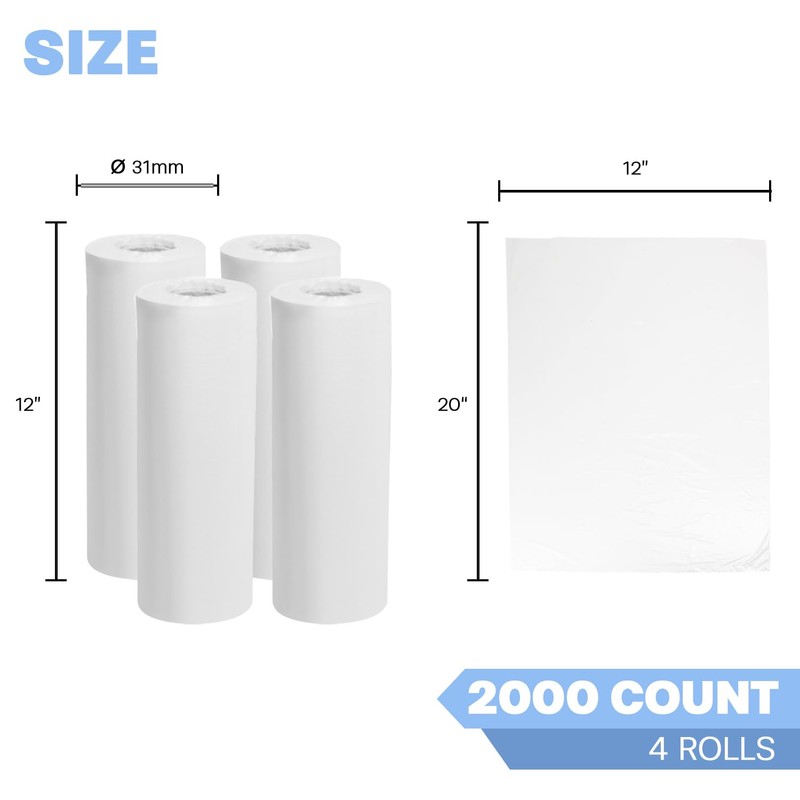 Bagtron 12" x 20" Plastic Produce Bag on a Roll