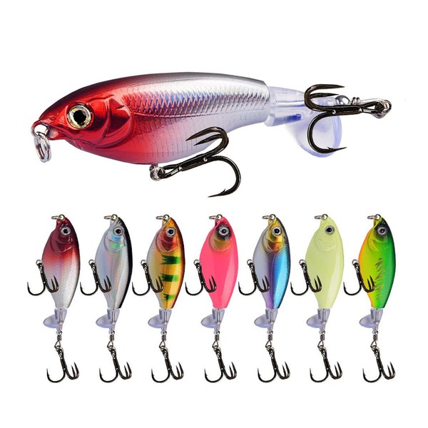 KTGCOZS Pack of 5 Propeller Noise Bait Surface Tractor Lure