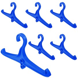 FoldTier 6 Pcs Scuba Hanger BC Regulator Scuba Diving Wetsuit Hanger with Din Threads Vest Tactical Gear for Dry Clothes BCD Side Hanging (Blue)