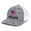 ARIAT RWB Shield Logo Flexfit110 Snapback Cap Heather Grey/White One