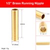 POWERTOOL Thread Nipple 1/2" Brass Running Nipple Threaded Tube for