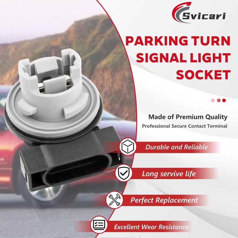 Svicari Front Parking Turn Signal Light Socket Fit for Jeep