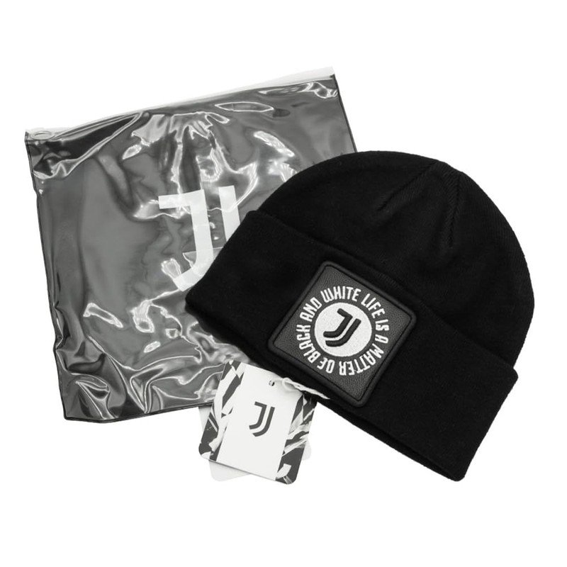 JUVENTUS Unisex 133471 Juve Beanie Hat, Black, One Size, black,