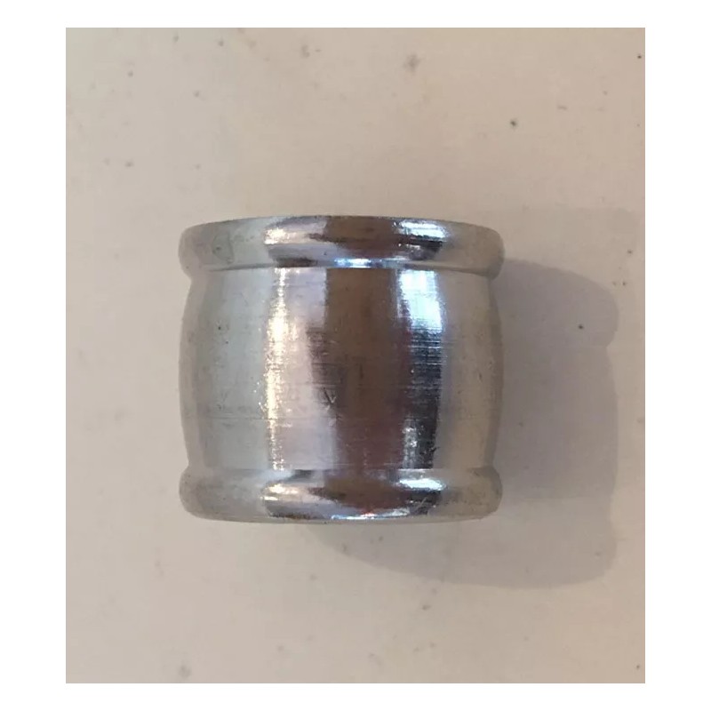 NEW- NICKEL PLATED solid brass coupling thread 1/2" x 3/8"