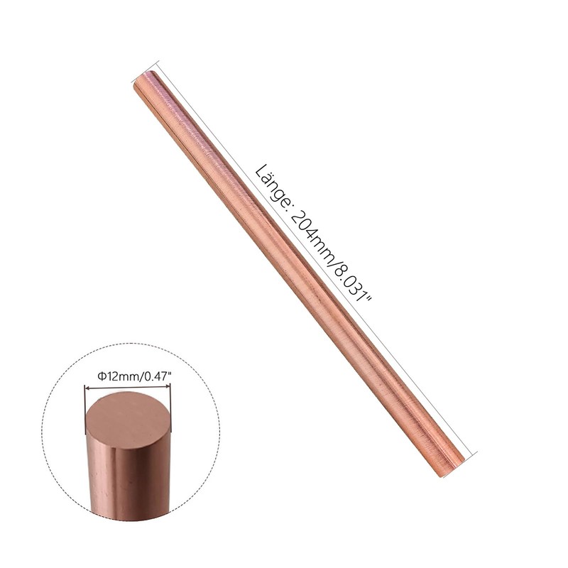 SZLIZHUO 1 Piece 99.98% Pure Copper 12 mm Diameter 204