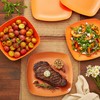 TP 10.5" Melamine Square Dinner Plates, 6-piece Plate Set Unbreakable