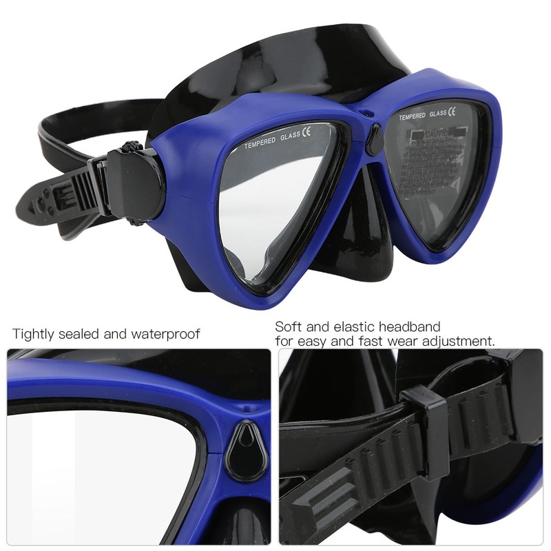 Adult Diving Goggles Swimming Scuba Snorkel Equipment Anti Fog Underwater