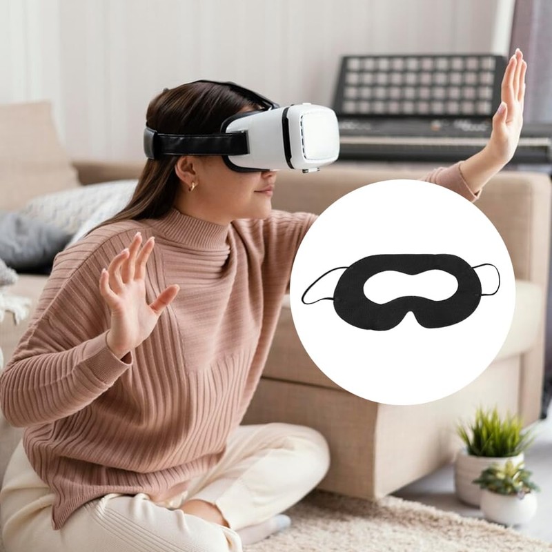 ANCLLO 100pcs VR Mask Fleece VR Glasses Spacers Protect Against