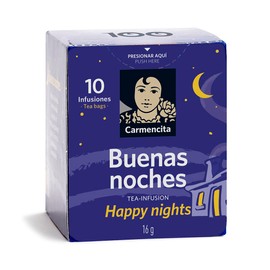 Carmencita. Happy Nights Tea Infusion. Buenas Noches (10 bags). 16g (0.56oz).