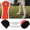 Mixed Fabric Head Cover Golf Club Protector Knitted Polyester Waterproof