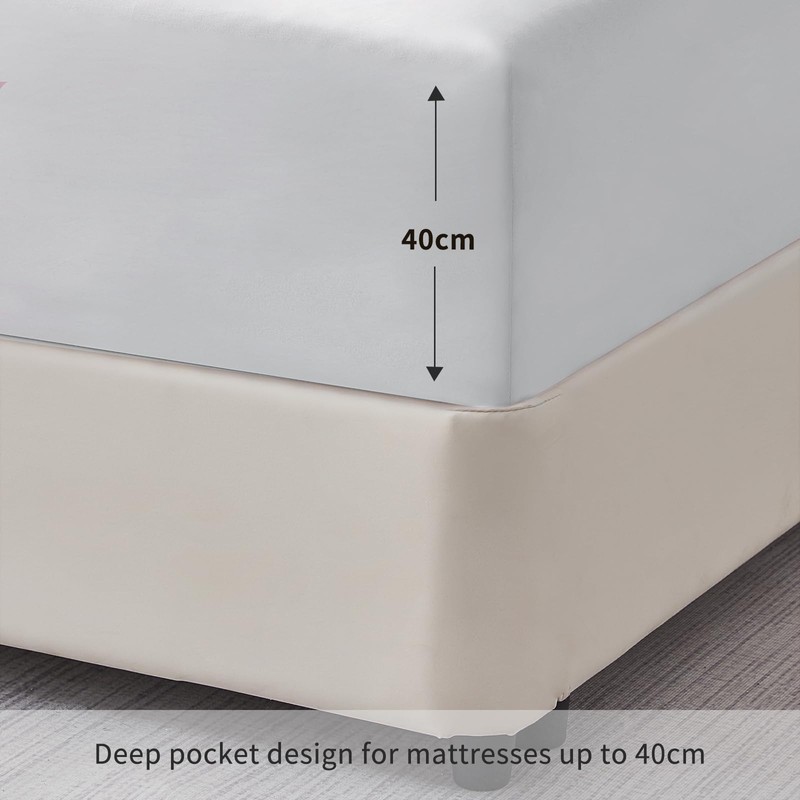 Tifschlaf King Size Fitted Sheet - Grey Kingsize Bed Sheet