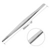 Sourcingmap 2 Pcs 12-Inch Stainless Steel Straight Blunt Tweezers with
