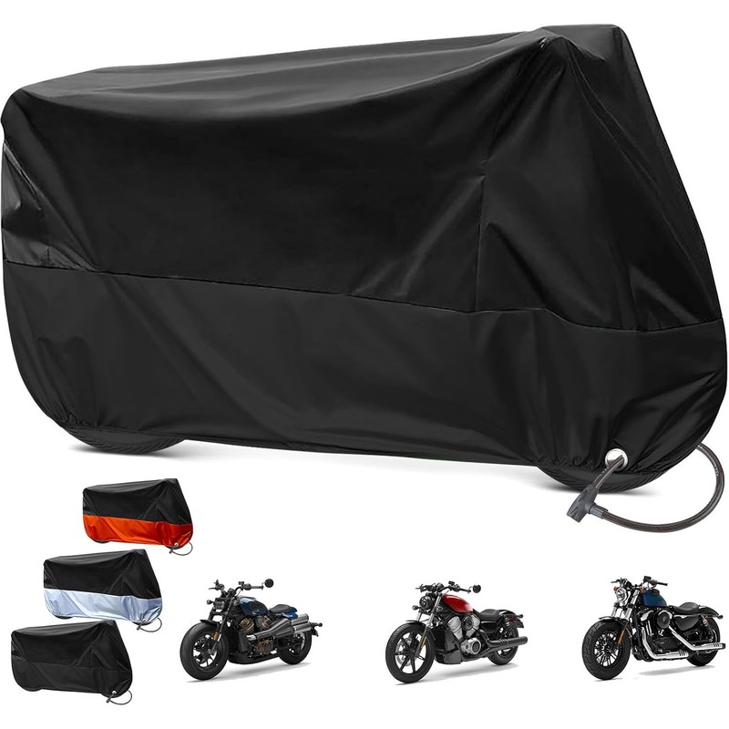Funda para Moto Impermeable, 190T Tela Oxford Cubierta de Motocicleta