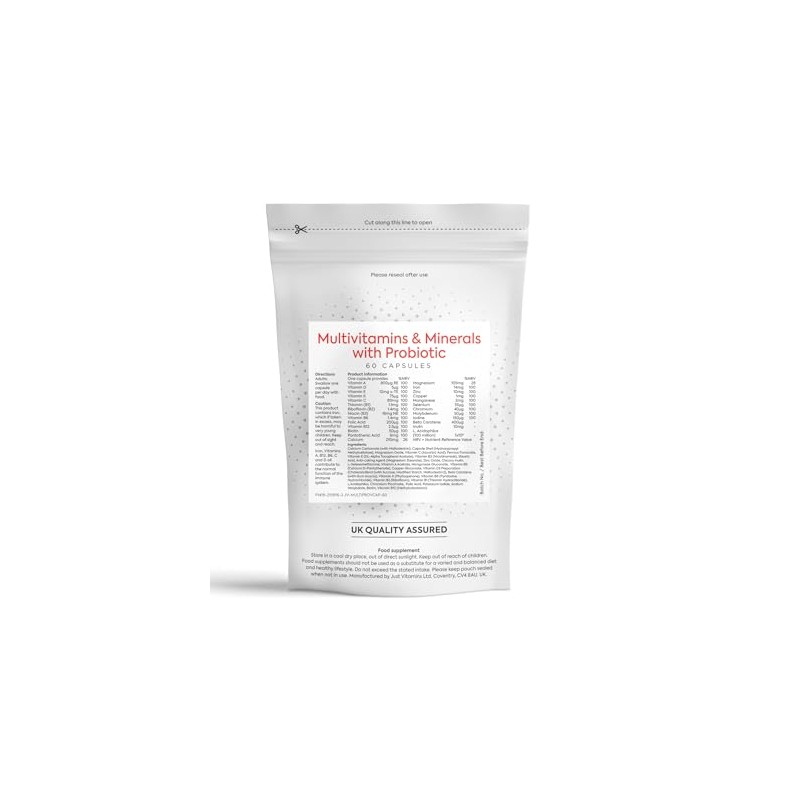 Just Vitamins Probiotic Multivitamins 60 Tablets