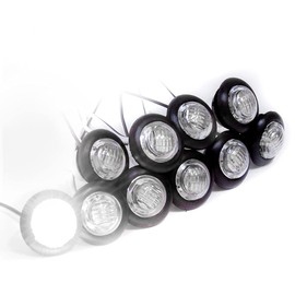 Dream lighting 12volt Waterproof Mini Eyeball Courtesy Lights for Marine Boat Yacht, Outdoor Stair Step Pathway Lighting, Yard Garden Wall Door Indicator—Cool White, Pack of 10