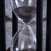 Hourglass Timer with Black Sand, 15 Minute Wooden Frame Sand