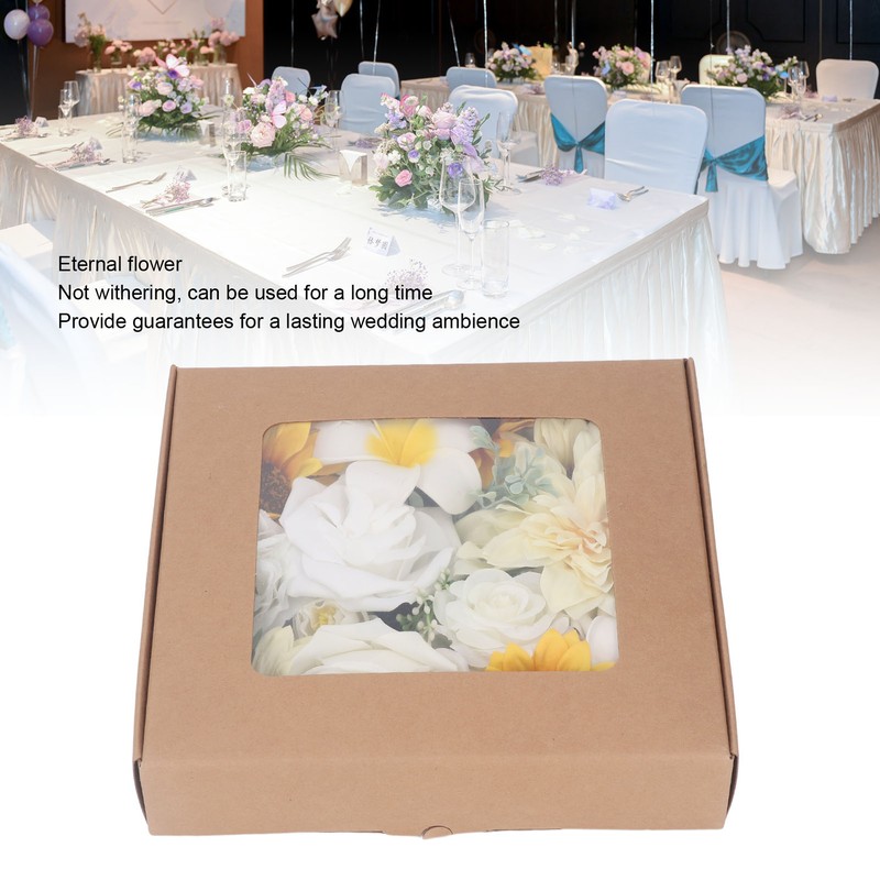 Artificial Flowers Combo Box Set Fake Flowers for DIY Wedding