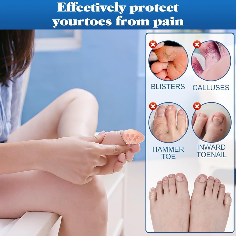 20 Pcs Protector para Dedos de Los Pies, Protector de