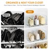MIKESIER Purse Organizer for Closet - 2 Pack Clear Adjustable