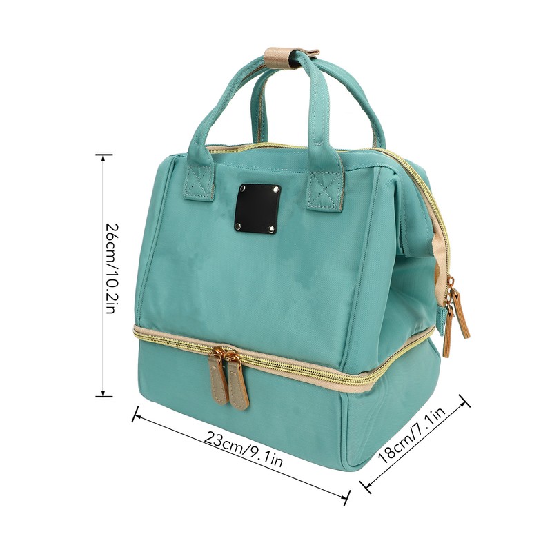 Double Layer Breastmilk Backpack Nylon and PEVA Smooth Zipper 11L