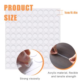 BHIPKOT 600 Pieces Double Sided Glue Dots, Transparent Round Glue Dots, Removable Glue Dots for Balloons, Holiday Decorations, Crafts, Paper, Glass, Metal (Thickness 0.8mm)