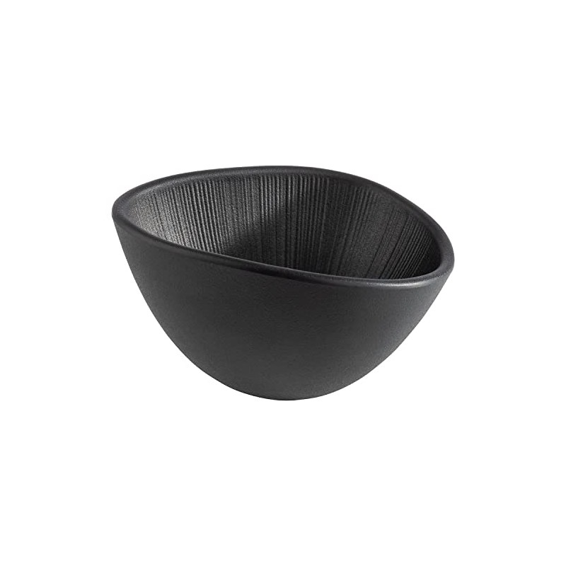 APS 85092 Melamine Bowl Nero Serving Bowl for Quadruple Foods,