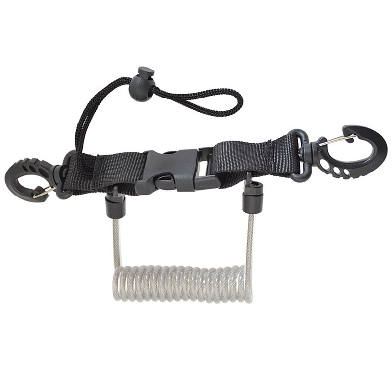 Spiral Coil Cable Anti-lost Camera Flashlights Safety Leash for Diving