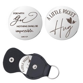 Christian Religious Pocket Hug Gifts for Women Men Motivational Inspirational Gifts for Daughter Son Birthday Christmas Gifts for Best Friend Friendship Gifts for Girls Boys Christian Pocket Keyring