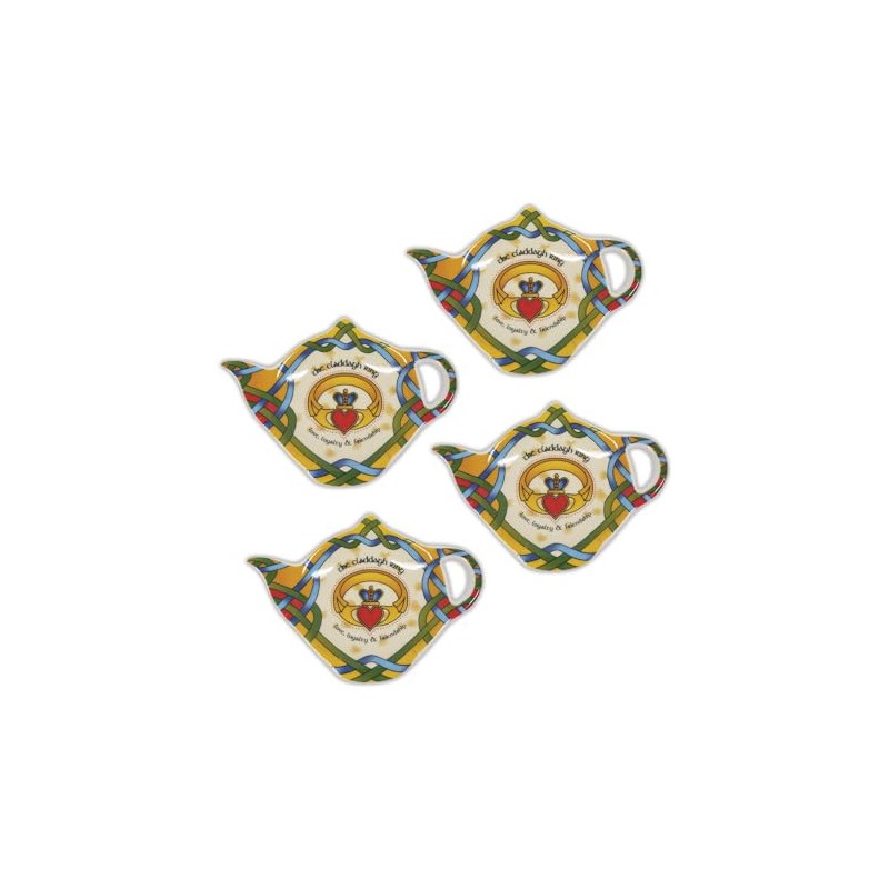 Royal Tara Claddagh Tea Bag Holder Set Irish Weave Teabag