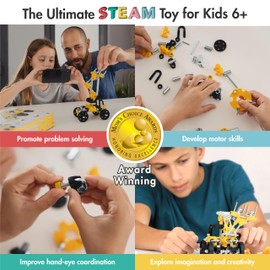 The Off Bits Build Your Own Excavator Toy, 150+ Pcs Vehicle Construction Toys, LoaderBit Educational Stem Building Toys, Steam Gift for Boys Girls, Engineering Kit for Kids 8 9 10 11 12 Years Old