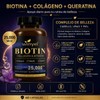 Biotina Colágeno Queratina 60 Cápsulas Fórmula Vegana