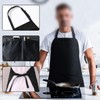 Apron,2 Pack H HOME-MART Adjustable Bib Chef Apron Cooking Apron