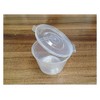 Plastic 100 ml Hinged Lid Deli Pot or Sauce Pot,