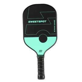 SweetSpot Strike Game Carbon Fiber Pickleball Paddle | USAPA Approved | Lightweight Pickle Ball Racket | Black and Mint
