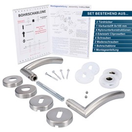 Alpertec Stainless Steel Beijing II Rosette Set Various Designs, 88020600