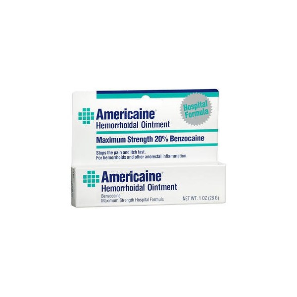 Americaine Maximum Strength Hemorrhoid Ointment - 1 oz, Pack of 4